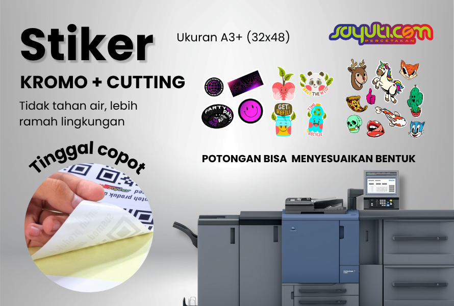 Stiker A3+ Kromo